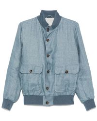 Barba Napoli - Linen Bomber Jacket - Lyst