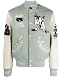 Amiri - Hockey Appliquéd Wool-blend Varsity Jacket - Lyst