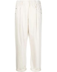 Brunello Cucinelli - Straight-Leg Cropped Trousers - Lyst