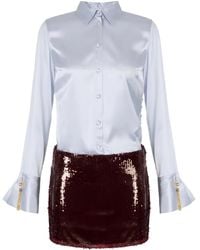 Elisabetta Franchi - Abito Corto Con Paillettes - Lyst