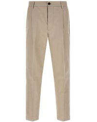 Department 5 - Logo-Patch Pleated Trousers - Lyst
