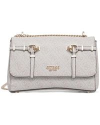 Guess - Leona Monogram-Print Chain-Strap Shoulder Bag - Lyst