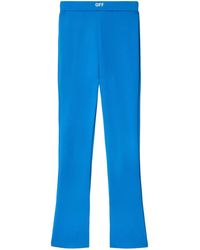 Off-White c/o Virgil Abloh - Leggings Svasati Con Banda Logo - Lyst