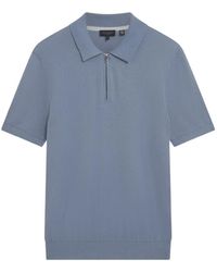 Ted Baker - Givrans Zip-Up Polo Shirt - Lyst