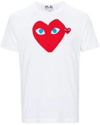 COMME DES GARÇONS PLAY - Logo Cotton T-Shirt - Lyst