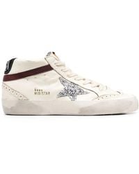 Golden Goose - Mid Star Nappa Leather Upper Glitter Star Suede Heel Nabuk Wave - Lyst