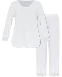 Hanro - Pyjama À Finitions En Dentelle - Lyst