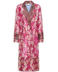 Pierre Louis Mascia - Floral-Print Coat - Lyst