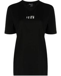 DSquared² - Logo-print Cotton T-shirt - Lyst