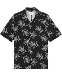 NN07 - Ole Hemd mit Blatt-Print - Lyst