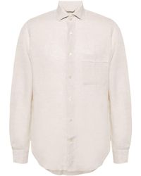 Eleventy - Classic-collar Linen Shirt - Lyst