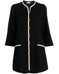 Sandro - Eva Wide-sleeve Tweed Cotton-blend Mini Dress - Lyst