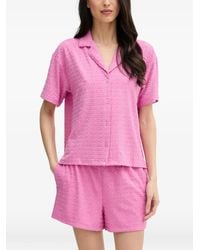 DKNY - Logo-Jacquard Two-Piece Pajamas - Lyst