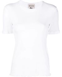 Semicouture - Lettuce-Hem Short-Sleeve T-Shirt - Lyst