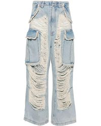 DARKPARK - Vivi Distressed Wide-leg Jeans - Lyst