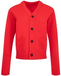 Sacai - Ribbed-Knit Cardigan - Lyst