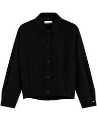 Tommy Hilfiger - Elasticated-Hem Button-Up Jacket - Lyst