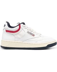 Autry - Open Mid Lace-Up Sneakers - Lyst