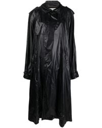 Saint Laurent - Nylon Cloak Coat - Lyst