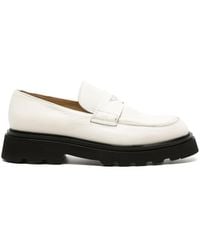 Doucal's - Chunky-Sole Leather Loafers - Lyst