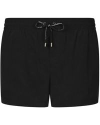 Dolce & Gabbana - Short Swim Trunks With Branded Tag - Lyst
