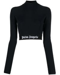 Palm Angels - Logo Tape Skin Top - Lyst