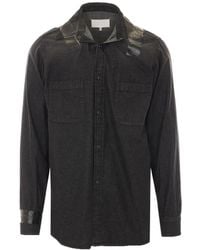 Maison Margiela - Tape-Detail Long-Sleeved Shirt - Lyst