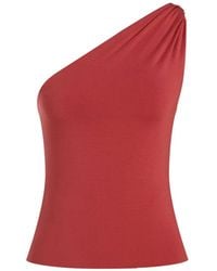12 STOREEZ - Siesta One-Shoulder Draped Top - Lyst