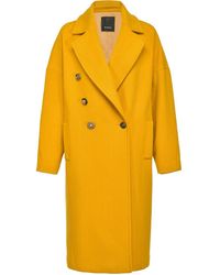 Pinko Straight-fit Coat - Yellow