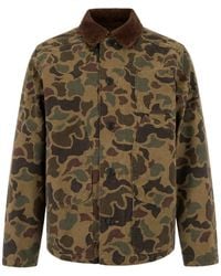 Filson - Chaqueta Con Motivo Militar Y Cuello De Pana - Lyst