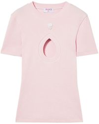 Emilio Pucci - Ribbed-knit T-shirt - Lyst