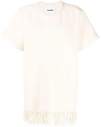 Jil Sander - Fringe-Detail Knitted Top - Lyst