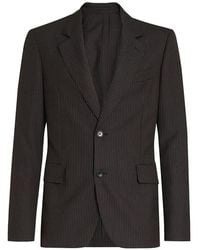 Ferragamo - Pinstripe Single-Breasted Blazer - Lyst