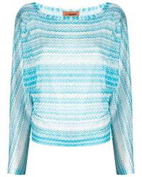 Missoni - Zigzag-woven Long-sleeved Top - Lyst