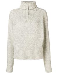 Lyst Pull À Texturé Col Zippé Isabel Marant 4waSYvx