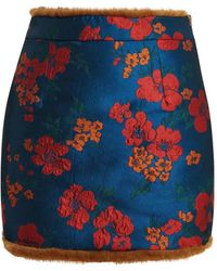Essentiel Antwerp - Kabocha Reversible Floral-Jacquard Mini Skirt - Lyst
