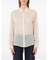 Liu Jo - Pinstripe-Pattern Button-Up Shirt - Lyst