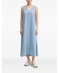 DKNY - Robe Mi-Longue Sans Manches À Col V - Lyst