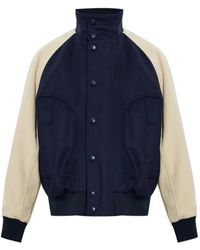 Balmain - Logo-Embroidered Colour-Block Bomber Jacket - Lyst