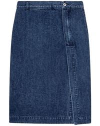 MSGM - Slit-Detail Midi Skirt - Lyst