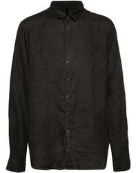 Poeme Bohemien - Classic-Collar Linen Shirt - Lyst