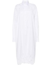 Ermanno Scervino - Lace-panel Shirt Midi Dress - Lyst