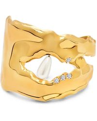 Oscar de la Renta - Hammered Cuff Bracelet - Lyst