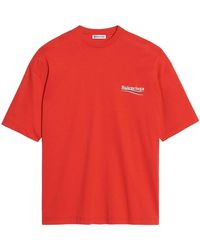 Balenciaga T-shirt à logo imprimé - Rouge