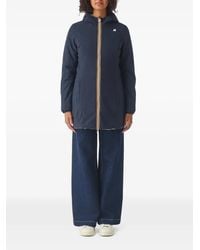 K-Way - Veste Denise St Warm Double À Capuche Et Logo Imprimé - Lyst