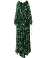 Burberry - Rose Silk Maxi Dress - Lyst