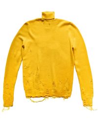 MM6 by Maison Margiela - Distressed Roll-Neck Sweater - Lyst