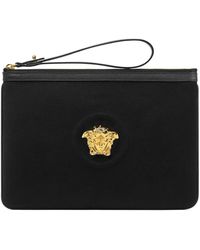 Versace - La Medusa Canvas Pouch - Lyst