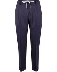 Barba Napoli - Roma Pleated Drawstring Trousers - Lyst
