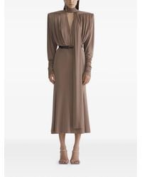 Mugler - Draped Long-Sleeve Dress - Lyst